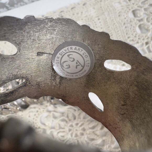 Godinger Silver Art Co Baroque Rococo LTD Set Of 4 Napkin Rings GSA Holders - Picture 8 of 11